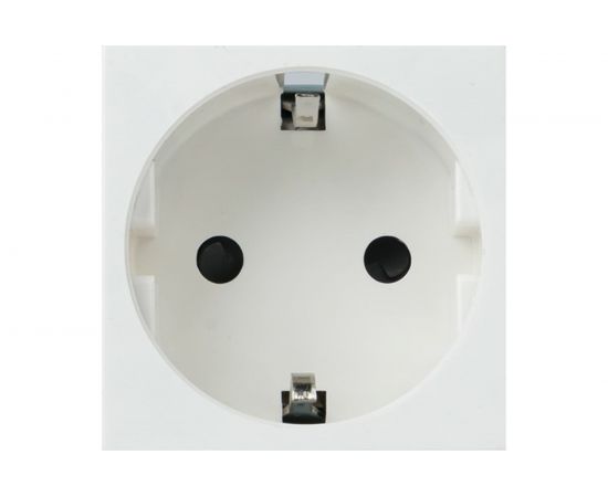 Розетка EKF 45х45, с заземлением. белая, прямая E2MR16-028-10 – изображение 2