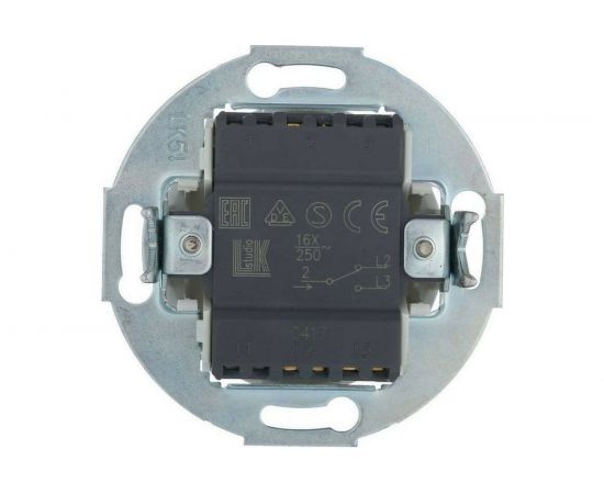 1-клавишный переключатель LK Studio на 2 направления (сх.6) 16 A, 250 B, белый, LK Vintage 880304-1 – изображение 3