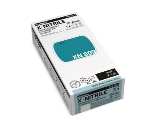 Нитриловые перчатки MANUAL XN809 50 шт, р. M CТ0000000105 – изображение 3