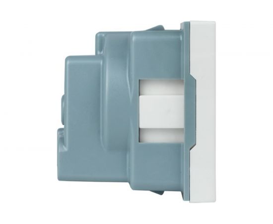 Розетка EKF 45х45, с заземлением. белая, прямая E2MR16-028-10 – изображение 3