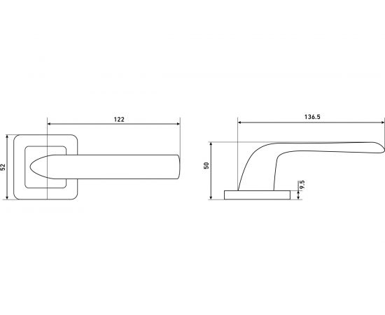 Комплект ручек Аллюр ОДРИ SN 2480 матовый никель 12261 – изображение 3