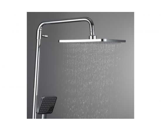 Душевая система Gappo термостат G2491 лейка "Тропический душ" квадрат 250х250 хром 549388 – изображение 3