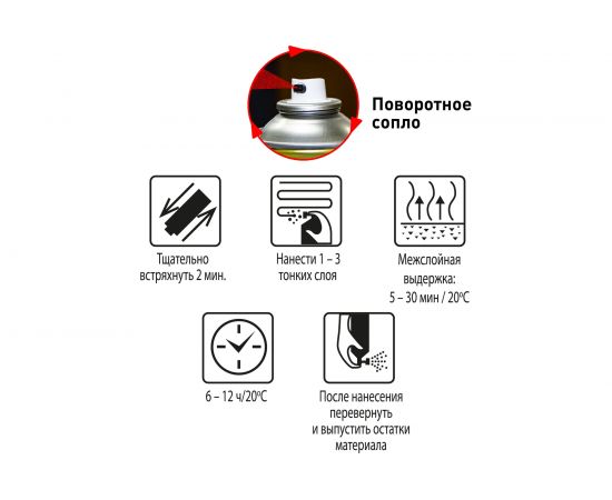 Аэрозоль эмаль алкидная ODIHEL RAL7004 Сигнальный серый полуматовый, 520 мл RAL7004ASM – изображение 3