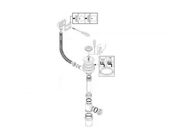 Комплект кухонная мойка из нержавеющей стали WS35848B/W302644B/W405B/WGER010 – изображение 3