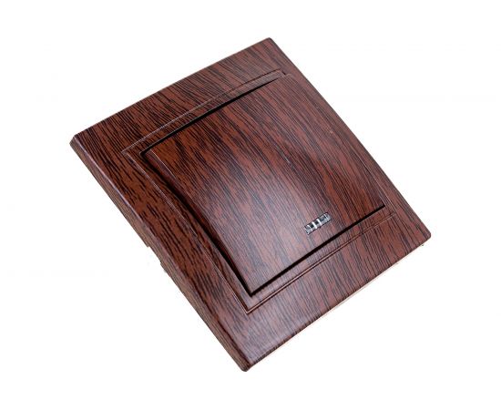 1-клавишный выключатель с подсветкой TDM ЭКО 10А, бук, Таймыр SQ1814-0304 – изображение 3