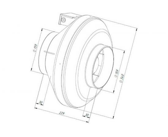 Канальный круглый вентилятор Naveka V(AC1/D)- 160 (пластиковый корпус) УН-00005839 – изображение 3