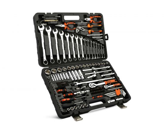 Набор инструментов GOODKING 151 предмет 1/4" 3/8" 1/2" трещотка M-10151 – изображение 4