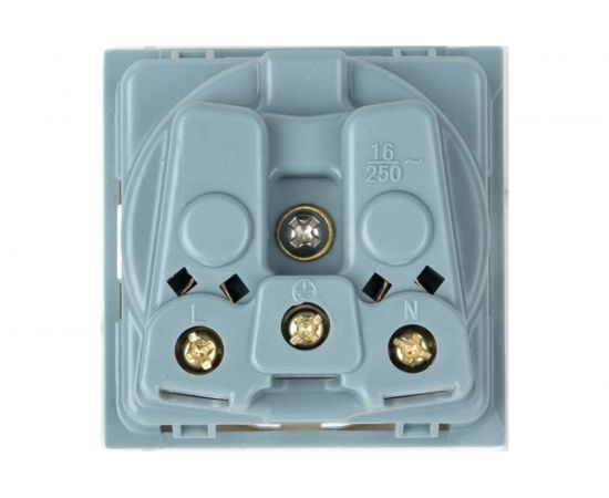 Розетка EKF 45х45, с заземлением. белая, прямая E2MR16-028-10 – изображение 4