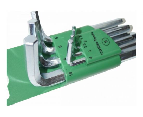 Набор шестигранных ключей IZELTAS Г-образные, 1.5-10 мм, 9 предметов 4908003109 – изображение 5