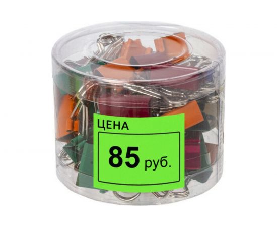 Ценник BRAUBERG Цена 50х40мм, большой, зеленый, самоклеящийся, комплект 5 рулонов по 200шт, 112359 – изображение 5