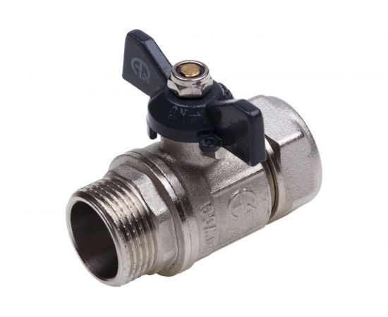 Шаровой кран для МП труб AQUALINK нар 3/4x20 B бабочка 1310 – изображение 5