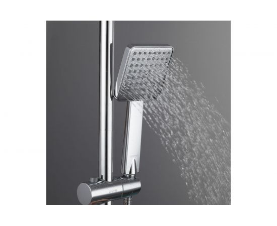Душевая система Gappo термостат G2491 лейка "Тропический душ" квадрат 250х250 хром 549388 – изображение 5
