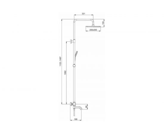 Душевая система Gappo термостат G2491 лейка "Тропический душ" квадрат 250х250 хром 549388 – изображение 6