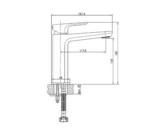 Смеситель для раковины Cersanit NATURE 63063 – изображение 7