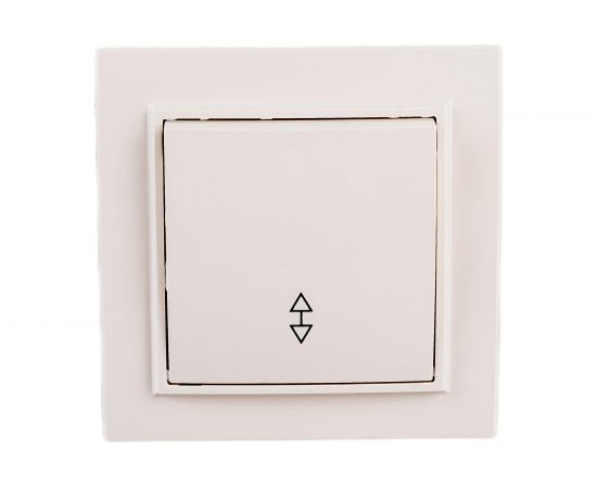 1-клавишный проходной выключатель EKF Минск СП, 10А, бежевый ERV10-025-20 