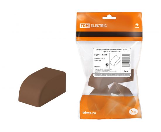 Заглушка кабельной трассы TDM КМЗ 25x16 бук 4 шт./комп. SQ0411-0333 