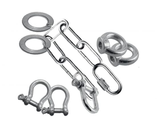 Комплектация мусоросбросов POLIMER GROUP цепь, скоба, карабин AM1 