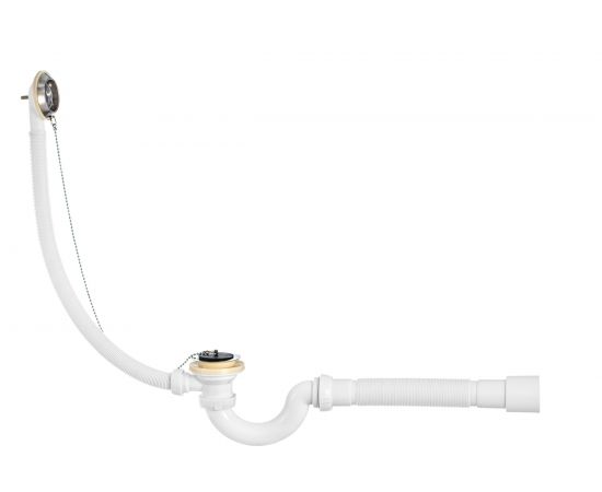 Слив-перелив Wirquin с сифоном, S-образный, 1 1/2x40 мм., с гофротрубой, 40x40/50 мм 30718060 