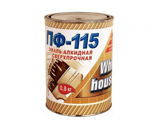Эмаль White House ПФ-115 (белая; глянцевая; 0.8 кг) 15197 