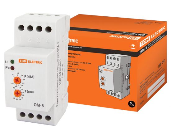 Ограничитель TDM ОМ-3 0,5/5-01 1ф, 0,5-5кВА SQ1505-0001 