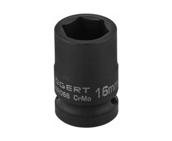 Головка торцевая ударная шестигранная 16 мм, 1/2"", DIN 3121, CrMo HOEGERT TECHNIK HT4R066 