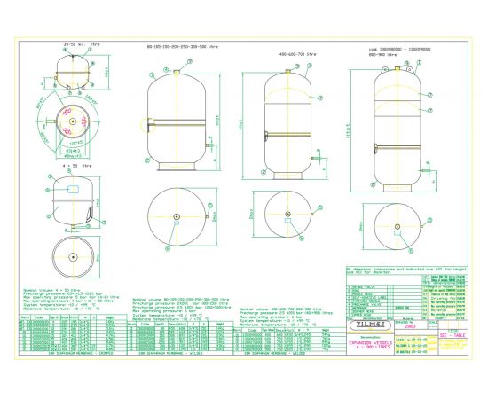Расширительный бак CAL-PRO 80 л, 6 Бар, 3/4""G, красный ZILMET 1300008000 – изображение 2