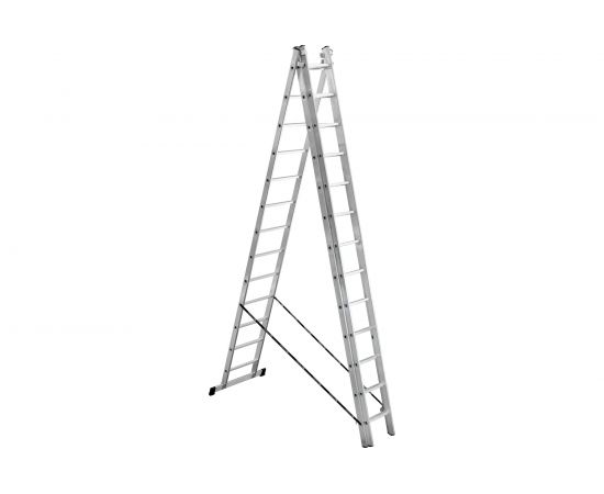 Алюминиевая 3-секционная лестница UFUK 3х13 ступеней 411313 – изображение 2