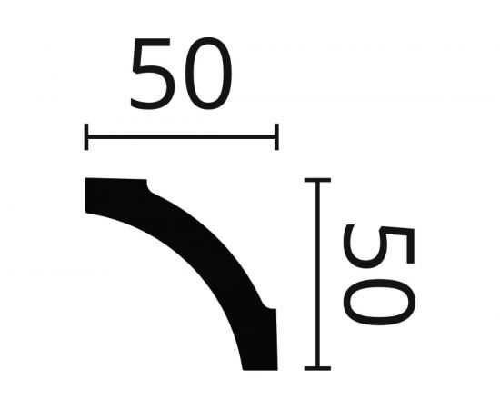 Карниз потолочный NOMASTYL (2000х50х50 мм) NMC B5 – изображение 2
