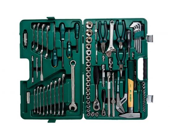 Универсальный набор инструмента, 101 шт 1/4 и 1/2 DR, Sata 09404 – изображение 2