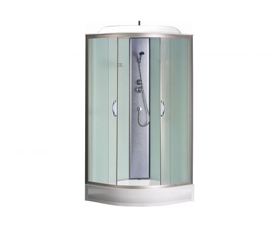 Душевая кабина Loranto CS-6611 F 100х100х215, низкий поддон 13 см, матовое стекло 4 мм 100100215 00042368 – изображение 2