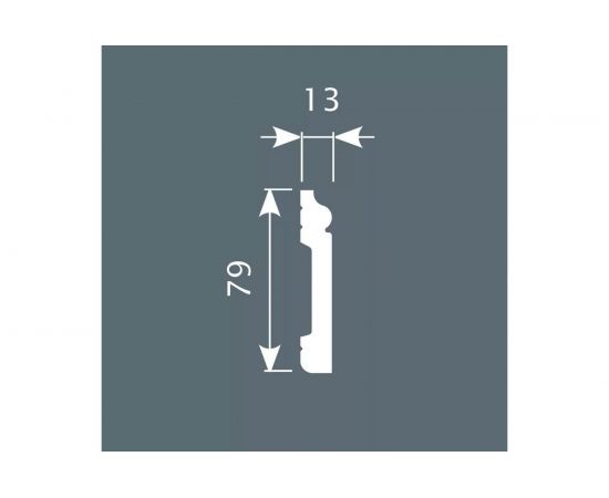 Плинтус Cosca decor PX002 79x13 мм, 2000 мм, экополимер СПБ069549 – изображение 2