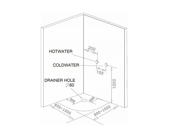 Душевая кабина Loranto CS-6611 F 100х100х215, низкий поддон 13 см, матовое стекло 4 мм 100100215 00042368 – изображение 3