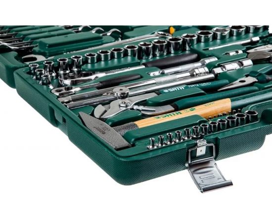 Универсальный набор инструмента, 101 шт 1/4 и 1/2 DR, Sata 09404 – изображение 4