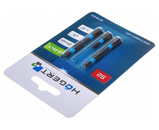 Биты ударные PH1, 25 мм, сталь S2, 5 шт HOEGERT TECHNIK HT1S121 – изображение 5