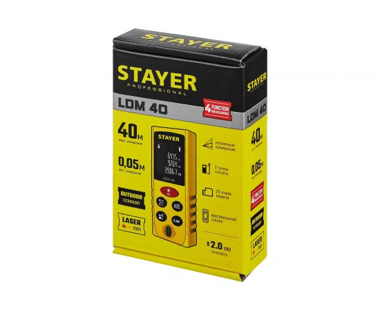 Лазерный дальномер Stayer LDM-40 Professional 34956 – изображение 5