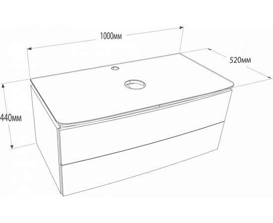 Тумба VIGO Cosmo 100 Cosmo-2-1000 – изображение 6