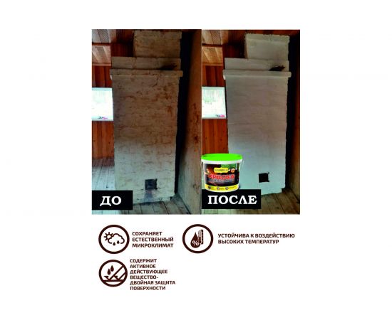 Краска для печей и каминов SAFORA ВД (термостойкая; 2,7 кг) 026 – изображение 6