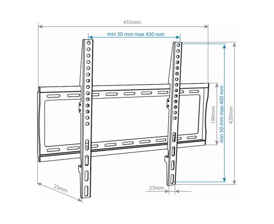 TV кронштейн Arm media STEEL 3 black 10217 – изображение 7