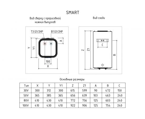 Электрический аккумуляционный водонагреватель Термекс бытовой Smart 80 V ЭдЭБ00863 – изображение 8