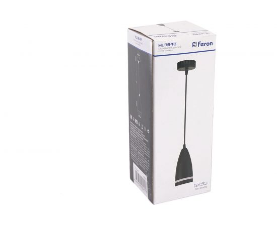 Потолочный светильник FERON HL3648 на подвесе GX53 15W 230V, черный 85x160, 48092 – изображение 9