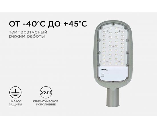 Консольный светодиодный светильник Apeyron 30Вт, 3300Лм, 5000К, IP65, КСС -Ш, 380x172x65мм / 29-01 – изображение 10