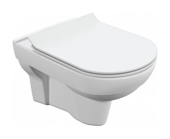 Подвесной унитаз Cersanit City безободковый, сиденье DP Slim, Soft Close, Clip up 447962 