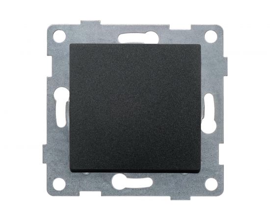 Механизм выключателя GUSI ELECTRIC Ugra 1 клавиша, самовозвратный, СУ, 10А, 250В, графит С11В6-010 