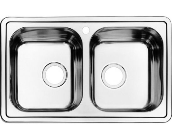 Мойка IDDIS Strit S, нерж. сталь, шелк, 2 чаши, 780*480, ID STR78S2i77 