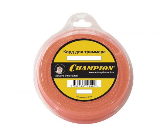 Корд триммерный Square Twist DUO (2.4 мм; 44 м; витой квадрат) CHAMPION C5058 