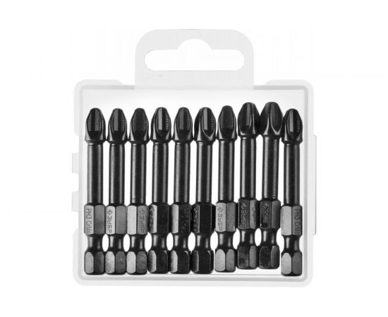 Биты ПРОФИ Зубр, тип хвостовика E 1/4", PH3, 50 мм, 10 шт. 26021-3-50-S10 
