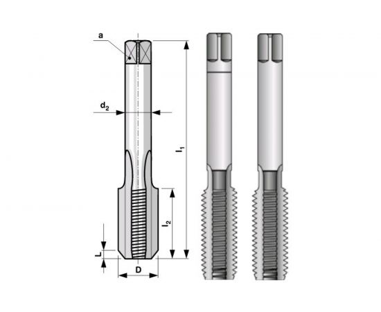 Набор метчиков HSS из 2-х шт. M12 шаг 1.75 мм Bucovice Tools 144120 