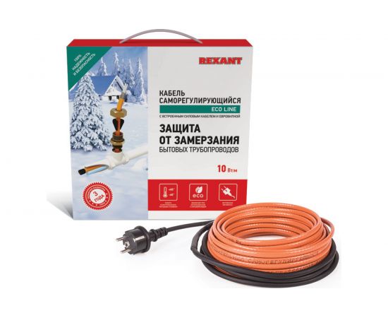 Комплект нагревательного саморегулирующегося кабеля REXANT пищевой 10HTM2-CT 51-0608 