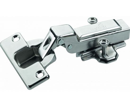 Мебельная полунакладная петля Hettich 35 мм, быстрого монтажа, никелированная 953171 