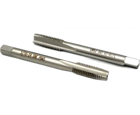 Дюймовый метчик TORNERI UNF 5/16" 24 нитей Р6М5 комплект из 2-х штук 035388 